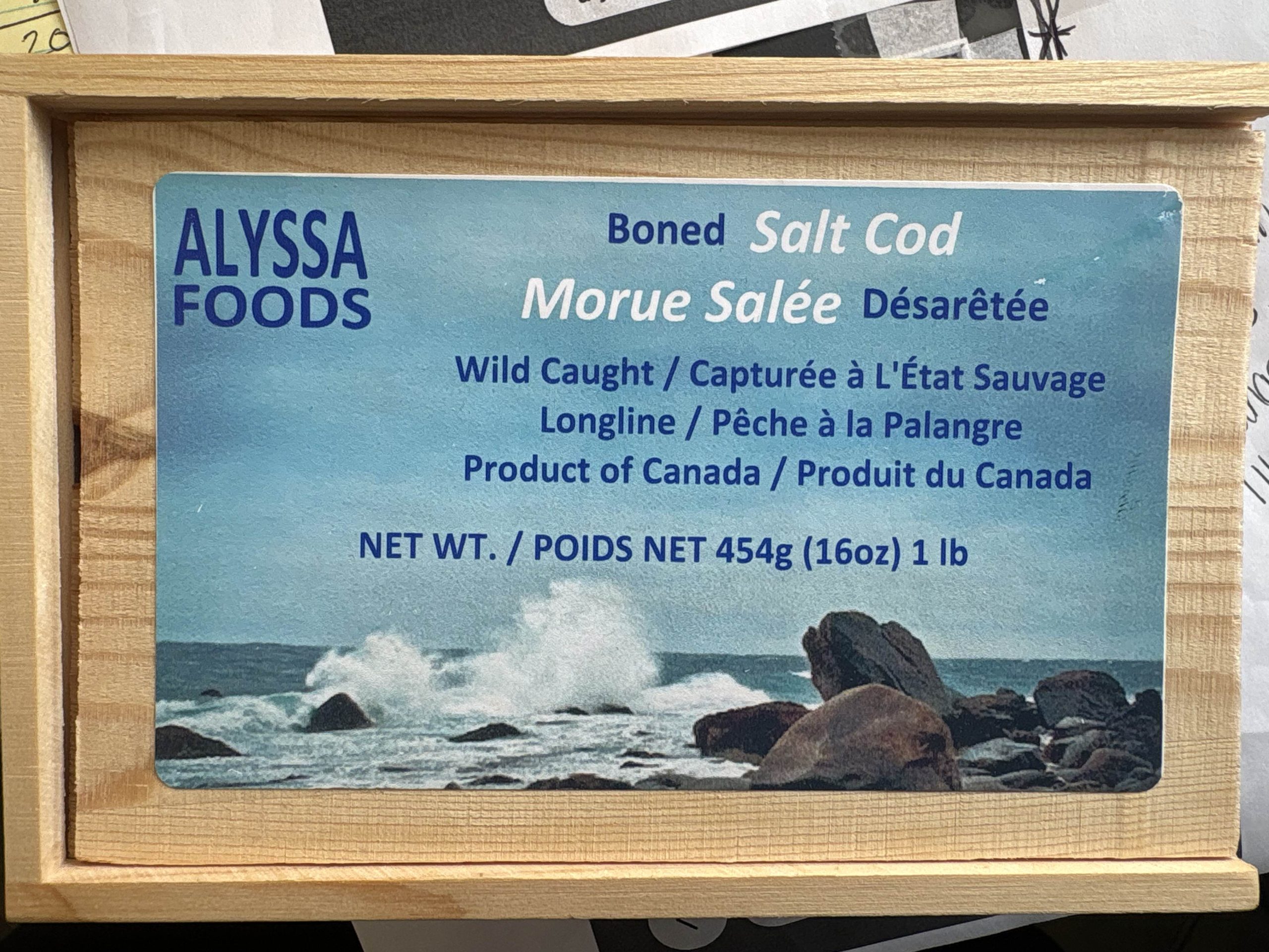 Boned Salted Codfish - 1lb Wood Box