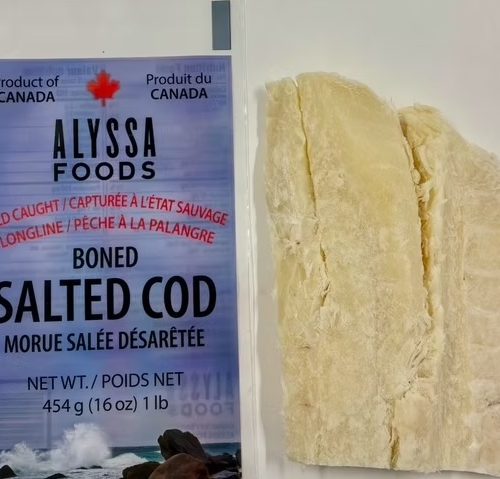 Boned Salted Codfish Fillets - 1lb Bag